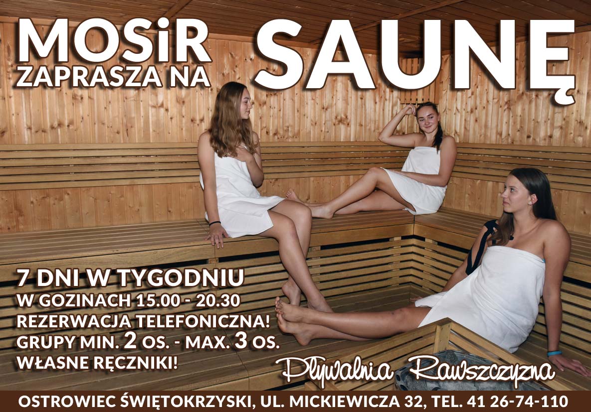Grafika promująca saunę